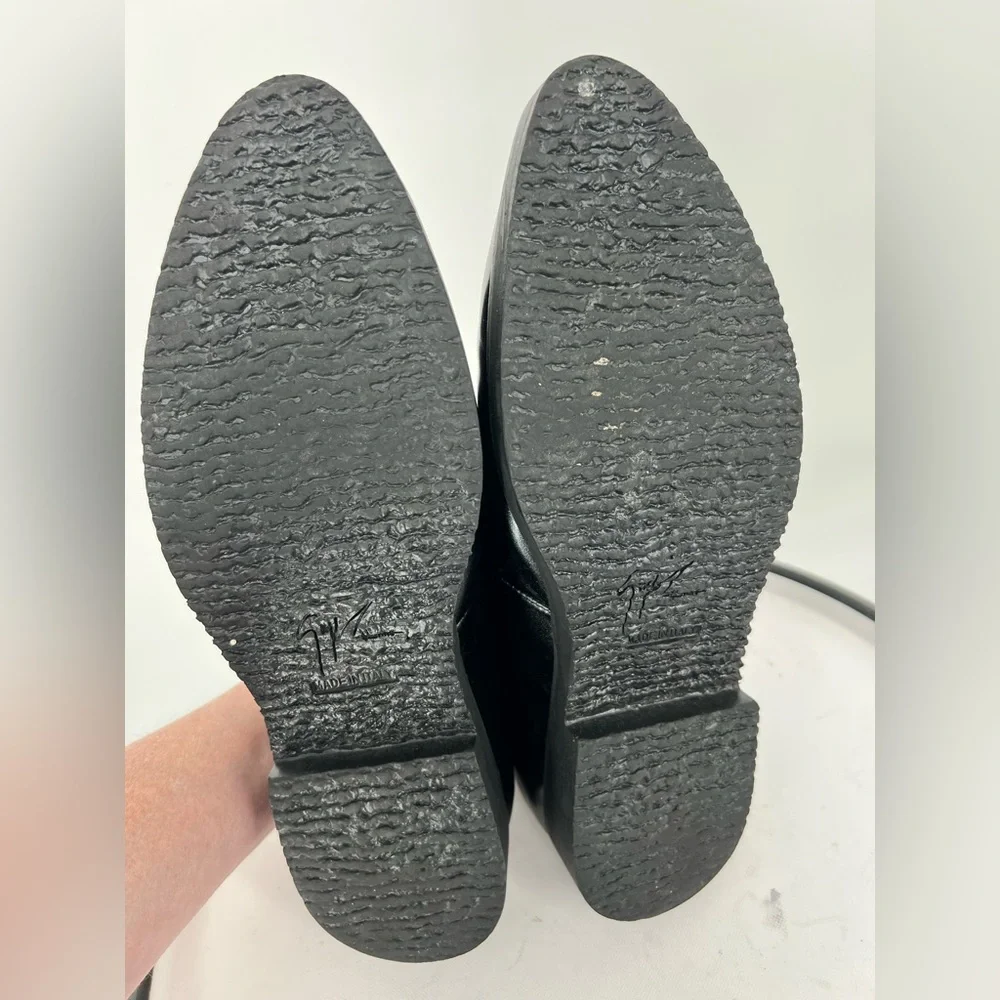 GIUSEPPE ZANOTTI‎ ITALIAN BLACK LEATHER SHOES